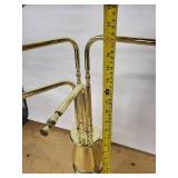 Brass 3-Arm Gooseneck Candelabra Stand