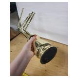 Brass 3-Arm Gooseneck Candelabra Stand