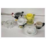 Vintage Ceramic Egg Cups - Chicken & Hen Figurines, Assorted Styles