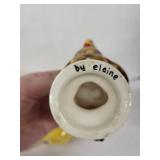 Elaine Vintage Ceramic Egg Cups - Bird Motif Set in Pink & Yellow