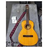 Ariana A103N Classical Guitar - Nylon-String, Made in Japan, Patterned Strap Included