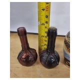 Goldcastle Hand-Painted Japan Ceramic Vases & Glass Bottles (Lot of 4)