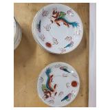 Red Dragon Vintage Hand-Painted Restaurant Ware - Japan Dinnerware Set