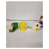 VEB Holzwaren Gahlenz Egg Cups - 5-Piece Vintage German Set