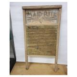 Columbus Washboard Co. No. 2062 Brass Washboard - Standard Family Size, Wood Frame