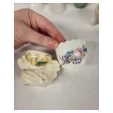 Wedgwood Vintage Egg Cups - Floral Porcelain, England Made