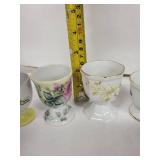Vintage Egg Cups - Assorted Floral Porcelain (Lot of 8)
