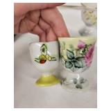 Vintage Egg Cups - Assorted Floral Porcelain (Lot of 8)