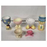 Debbie Munn Egg Cups - 6-Piece Ceramic Set - Vintage Made in China