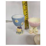 Debbie Munn Egg Cups - 6-Piece Ceramic Set - Vintage Made in China
