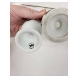 Limoges France Vintage Egg Cups with Portrait Decals