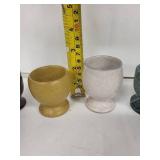 Egg Cups - Vintage Ceramic Set of 5 with Assorted Glazes