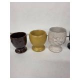 Egg Cups - Vintage Ceramic Set of 5 with Assorted Glazes