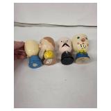 Vintage Faces Egg Cups (Lot of 4)
