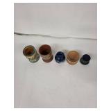 Egg Cups - Vintage Hand-Painted (Lot of 5) Peru