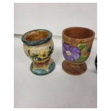 Egg Cups - Vintage Hand-Painted (Lot of 5) Peru