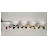 Department 56 Egg Cups - Footed Ceramic Figurines on Colorful Shoes (Lot of 6)