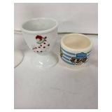 Hornsea Clown Egg Cup Set (Lot of 4) Vintage Ceramic