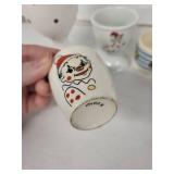 Hornsea Clown Egg Cup Set (Lot of 4) Vintage Ceramic