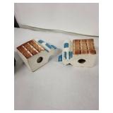 Vintage Egg Cups - Space Rocket & Medical Figures (Lot of 6)