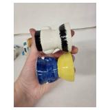 Vintage Egg Cups - Space Rocket & Medical Figures (Lot of 6)