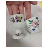 Liette Hand Decorated Egg Cups - Vintage Floral (Lot of 5)