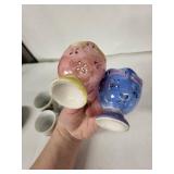 Liette Hand Decorated Egg Cups - Vintage Floral (Lot of 5)