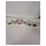 Egg Cups - Vintage Porcelain, Assorted Pastel Glazes (Lot of 6) - Japan