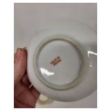 Vintage Egg Cups with Saucers Set - Floral Teacup, Gold-Trim Tall Cup & Plain White Cups