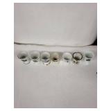 Vintage Egg Cups (Lot of 9) - Transfer Scenes: Brighton, Niagara Falls, Oxford Cathedral - Germany