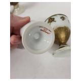 Vintage Egg Cups (Lot of 9) - Transfer Scenes: Brighton, Niagara Falls, Oxford Cathedral - Germany