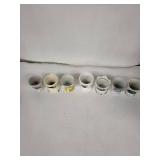 Vintage Hand-Painted Travel Egg Cups - 9-Piece Set