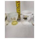 Vintage Hand-Painted Travel Egg Cups - 9-Piece Set
