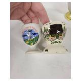Vintage Hand-Painted Travel Egg Cups - 9-Piece Set
