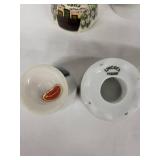 Vintage Hand-Painted Travel Egg Cups - 9-Piece Set