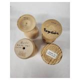 Vintage Wooden Egg Cups Collection - Assorted Styles, Hand-Painted Hearts