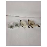 Vintage Egg Cups (Lot of 4) - Duck & Deer Ceramic Set