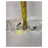 Vintage Egg Cups with Hand Painted Animals (Lot of 5)