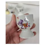 Vintage Egg Cups with Hand Painted Animals (Lot of 5)