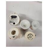 Vintage Ceramic Egg Cups - Hand Painted Pig & Cartoon Designs (Lot of 5)