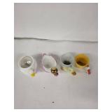 Duck Egg Cups (Lot of 5) - Vintage Ceramic Bird Motif