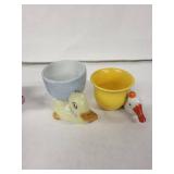 Duck Egg Cups (Lot of 5) - Vintage Ceramic Bird Motif