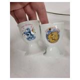 Crown Victoria Fine Bone China Egg Cups - Care Bears, Forever Friends, Sooty (Lot of 6)