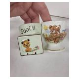 Crown Victoria Fine Bone China Egg Cups - Care Bears, Forever Friends, Sooty (Lot of 6)