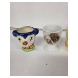 Vintage Ceramic Dog Egg Cups (Lot of 5)