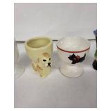 Vintage Ceramic Dog Egg Cups (Lot of 5)