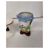 Vintage Ceramic Dog Egg Cups (Lot of 5)