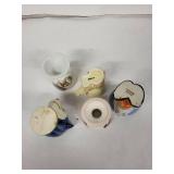 Vintage Ceramic Dog Egg Cups (Lot of 5)