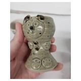 Vintage Egg Cups (Lot of 4) - Bird, Bear, Parrot & Cow Motifs