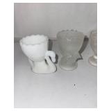Vintage Pressed Glass Swan Egg Cups (Lot of 5)